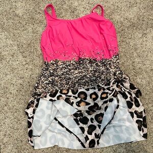 Stylish Pink Leopard Women’s Swim Dress